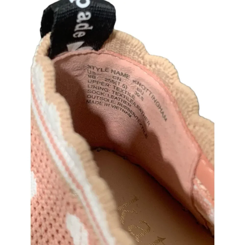 Kate Spade Knottingham‎ Scallop Polka Dot Espadrilles Lace Women's 9B  PINK